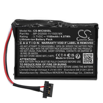 Replacement Battery for Mio | Magellan cyclo 505 HC – Dashcam – 1100mAh / 3.7V