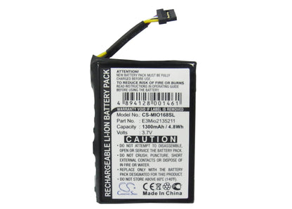 Replacement Battery for Pharos | Typhoon | Navman | Yakumo | Medion | BlueMedia | Airis | Mitac EZ-Road – PDA, Pocket PC – 1300mAh / 3.7V