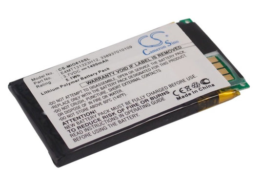 Replacement Battery for Mitac Mio H610 – GPS, Navigator – 1400mAh / 3.7V