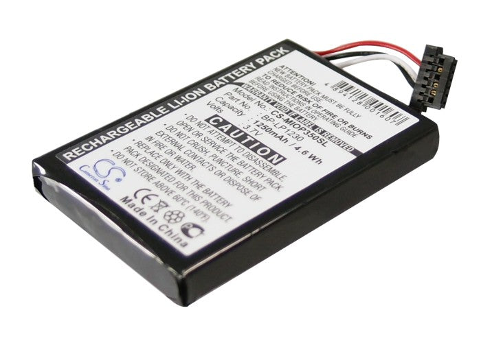 Replacement Battery for Navman  Pin – GPS, Navigator – 1250mAh / 4.63Wh / 3.7V