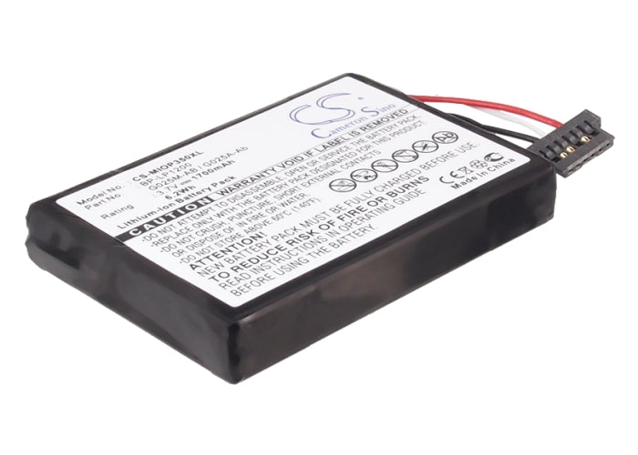 Replacement Battery for Mitac  Mio P350 – GPS, Navigator – 1700mAh / 6.29Wh / 3.7V