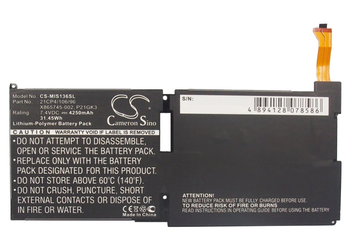 Replacement Battery for Microsoft Surface – Tablet – 4250mAh / 7.4V - image 5