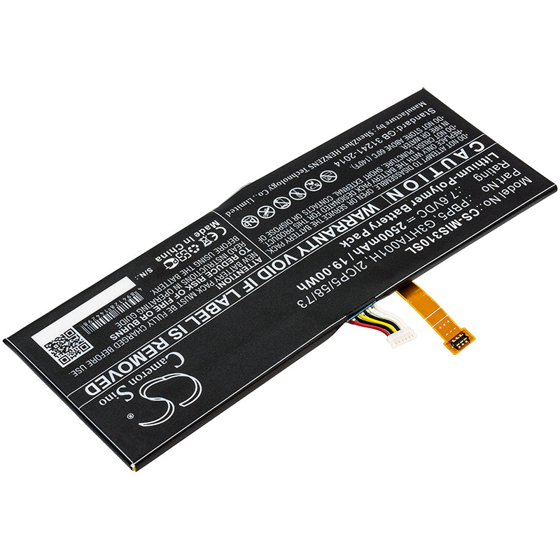 Replacement Battery for Microsoft SurfaceBook with Performance base – Tablet – 2500mAh / 7.6V - image 2
