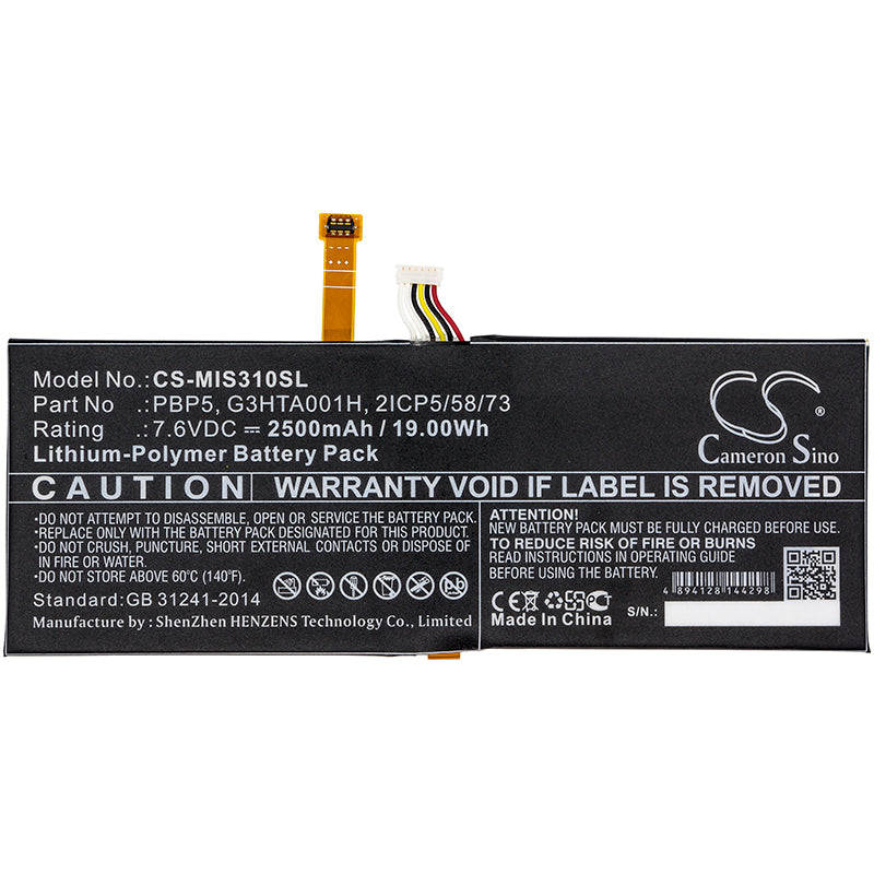 Replacement Battery for Microsoft SurfaceBook with Performance base – Tablet – 2500mAh / 7.6V - image 3