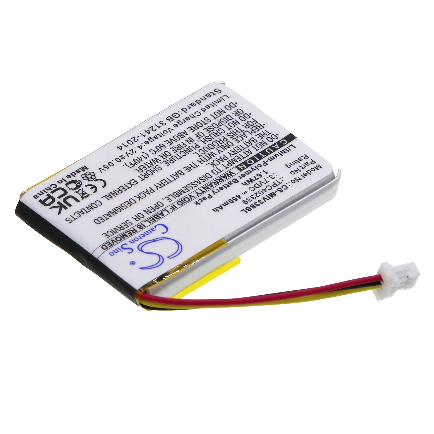 Replacement Battery for Mio | PapaGo Mivue 338 – Dashcam – 450mAh / 3.7V - image 2