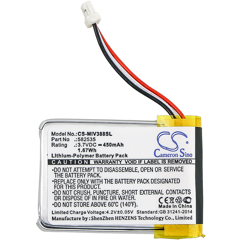 Replacement Battery for Abee | Whistler | Mio | HP V31 – Dashcam – 450mAh / 3.7V - image 3