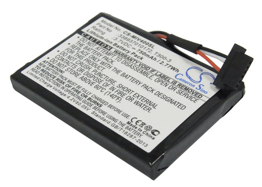 Replacement Battery for Mitac Mio Moov 400 – GPS, Navigator – 750mAh / 3.7V