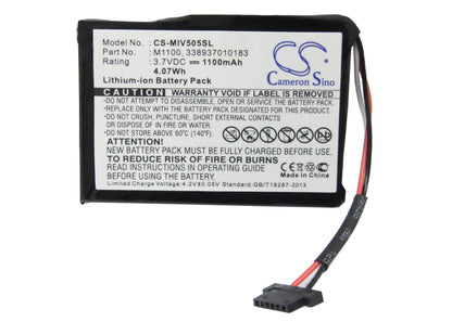 Replacement Battery for Navman  Mio Spirit V735 TV – GPS, Navigator – 1100mAh / 4.07Wh / 3.7V