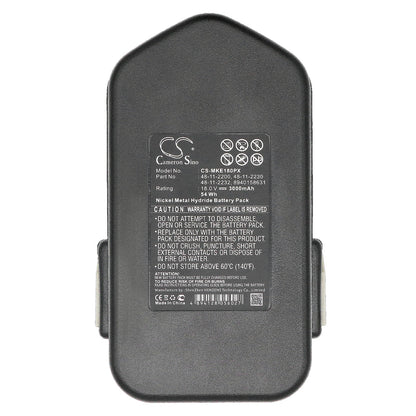 Replacement Battery for AEG  – Power Tools – 3000mAh / 54.00Wh / 18.0V