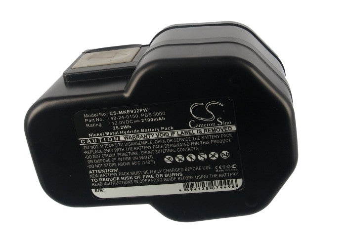 Replacement Battery for Milwaukee  0502-23 – Power Tools – 2100mAh/25.2Wh / 12.0V