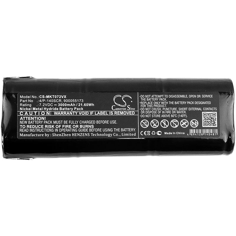 Replacement Battery for Makita 4072D – Vacuum – 3000mAh / 7.2V
