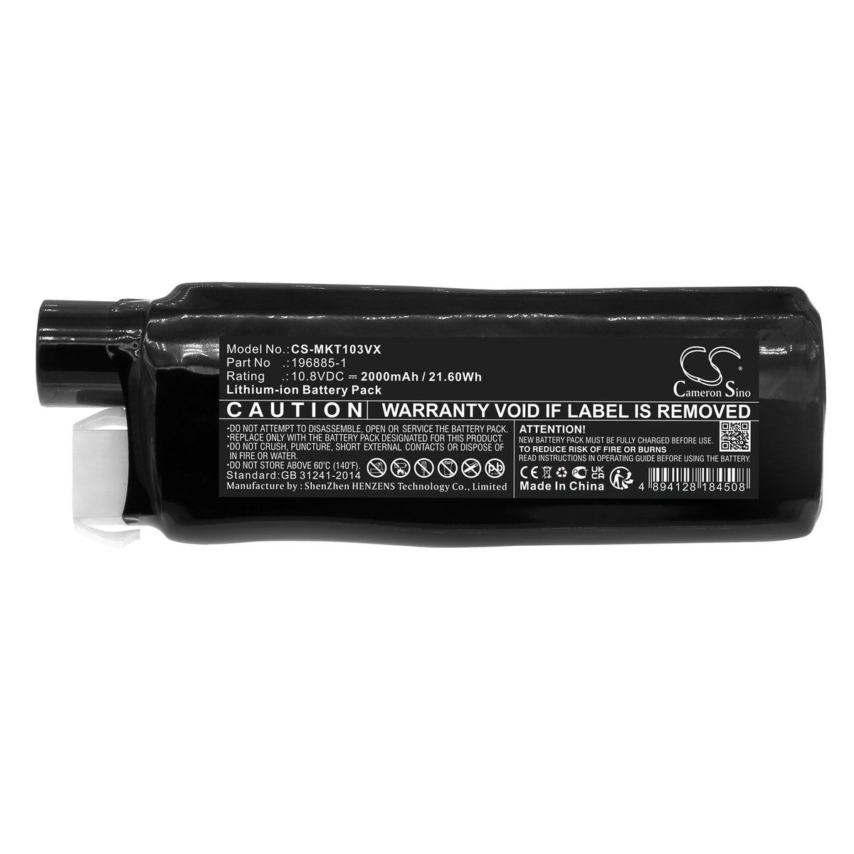 Replacement Battery for Makita CL103D – Vacuum – 2000mAh / 10.8V