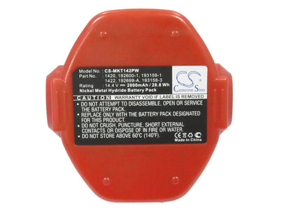 Replacement Battery for Makita  1051D – Power Tools – 2000mAh / 28.80Wh / 14.4V