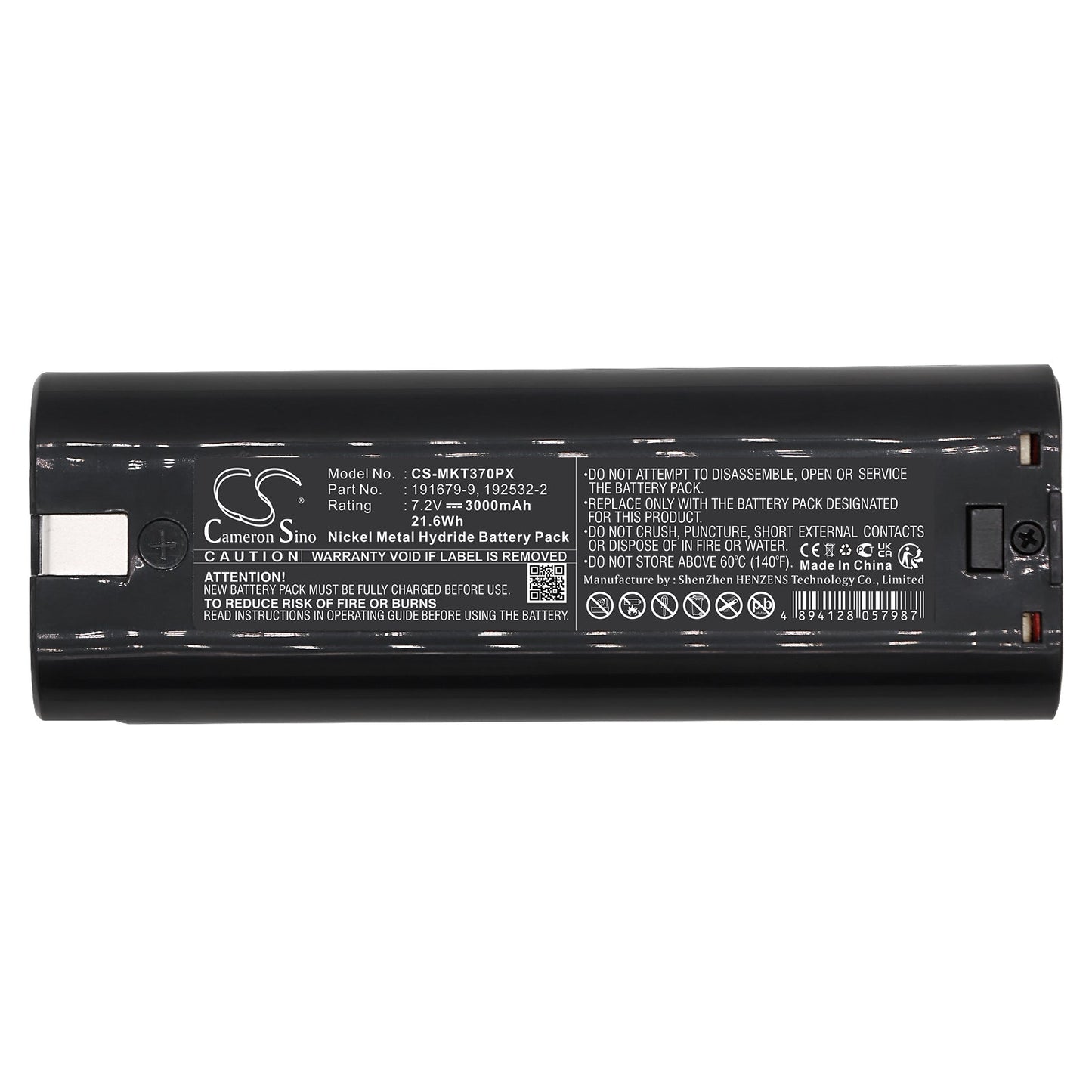 Replacement Battery for Makita  3700D – Power Tools – 3000mAh/21.6Wh / 7.2V