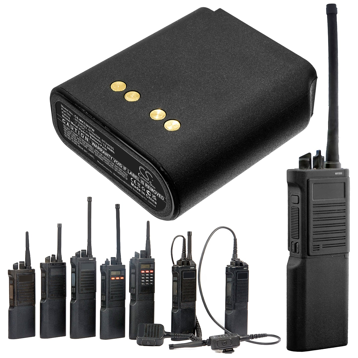 Replacement Battery for Motorola Astro Saber – Two-Way Radio – 1800mAh / 7.2V - image 4