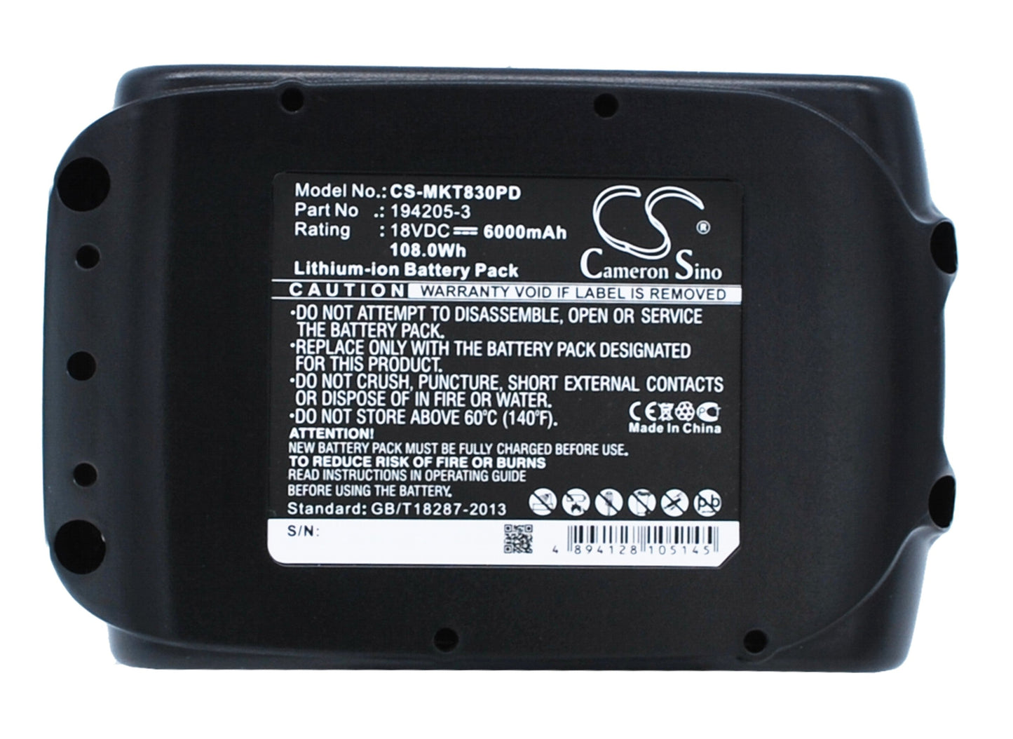 Replacement Battery for Makita  BBO140 – Power Tools – 6000mAh / 108.00Wh / 18.0V