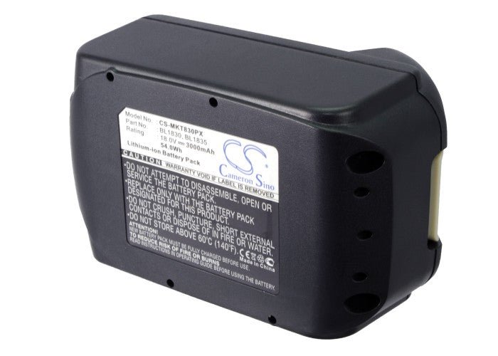 Replacement Battery for Makita  BBO140 – Power Tools – 3000mAh / 54.00Wh / 18.0V