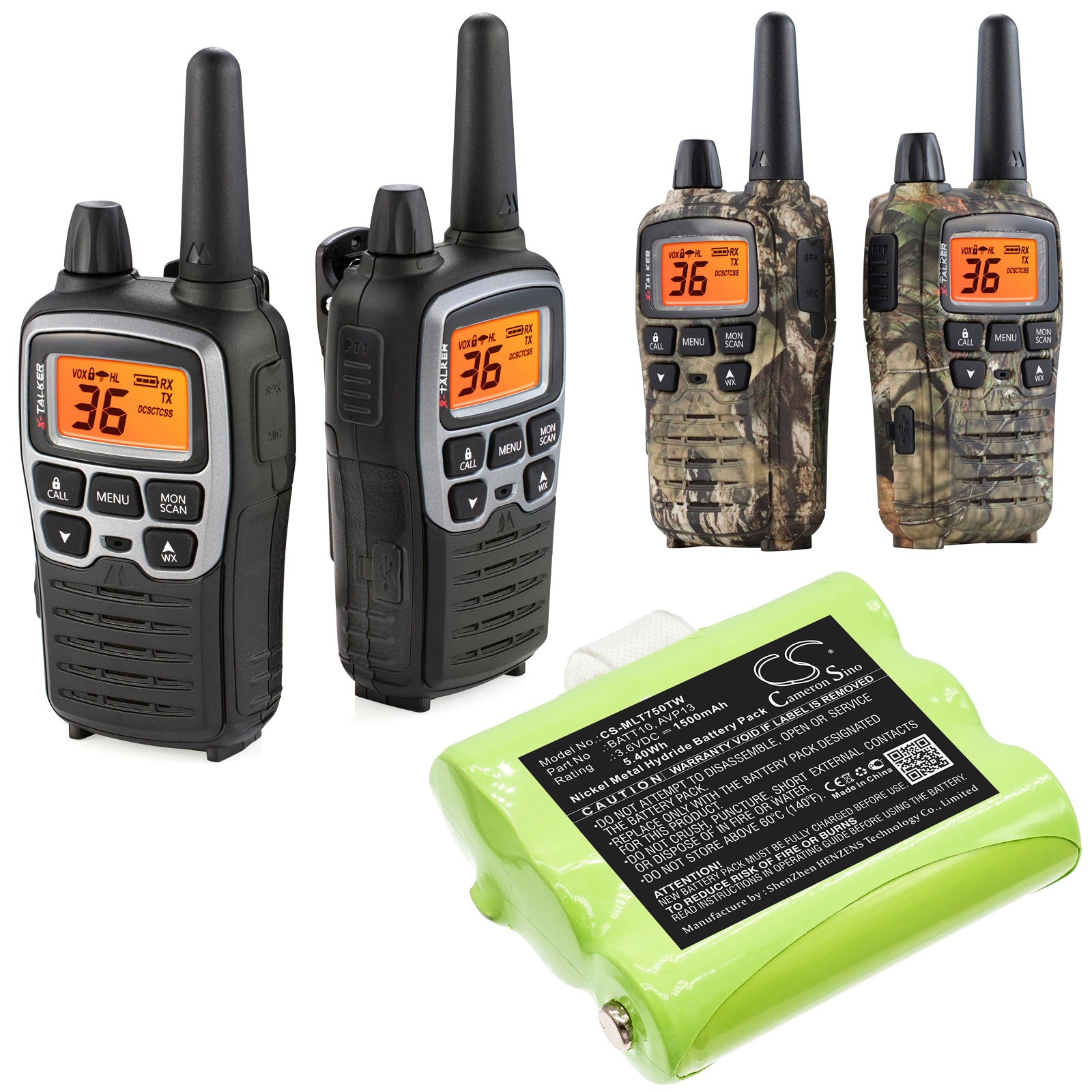 Replacement Battery for Midland T71 – Two-Way Radio – 1500mAh / 3.6V - image 4