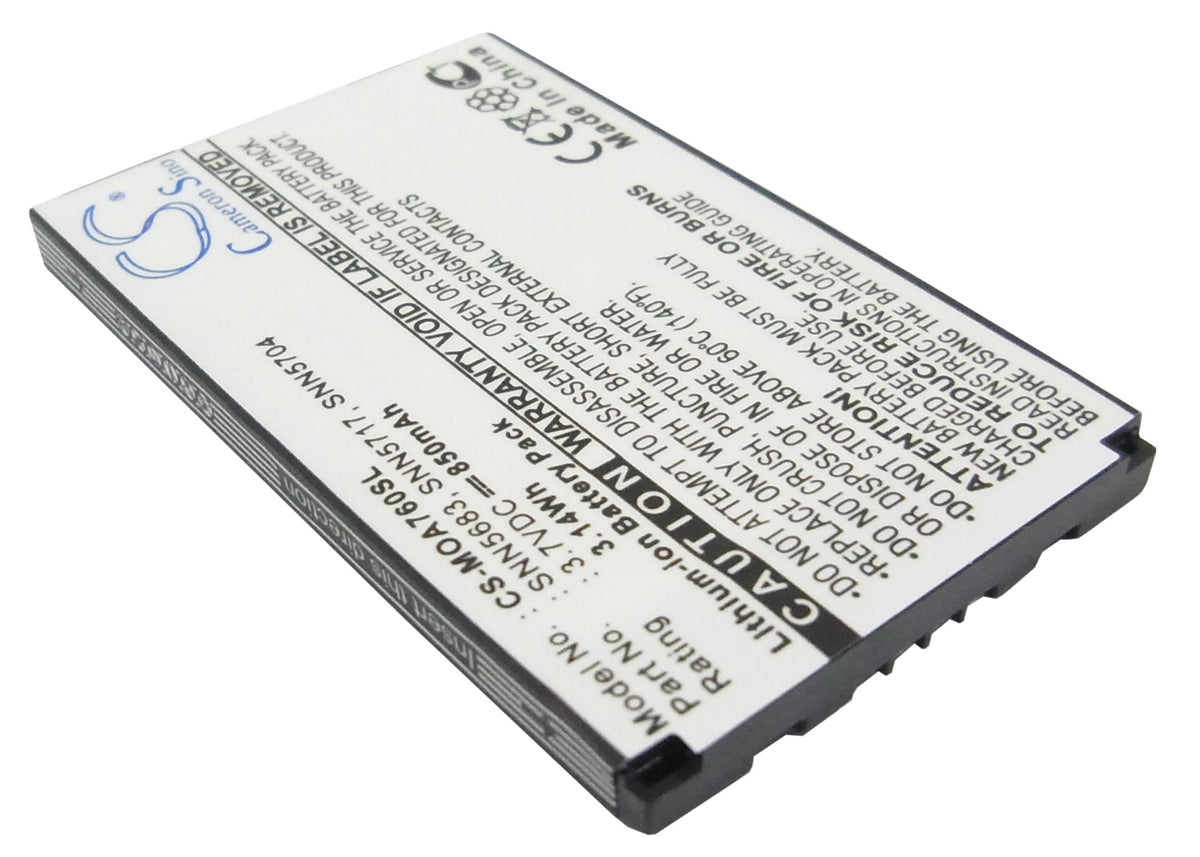Replacement Battery for Motorola A760 – Mobile, SmartPhone – 850mAh / 3.7V