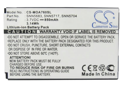 Replacement Battery for Motorola A760 – Mobile, SmartPhone – 850mAh / 3.7V