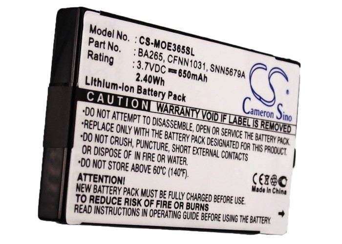 Replacement Battery for Motorola E365 – Mobile, SmartPhone – 650mAh / 3.7V