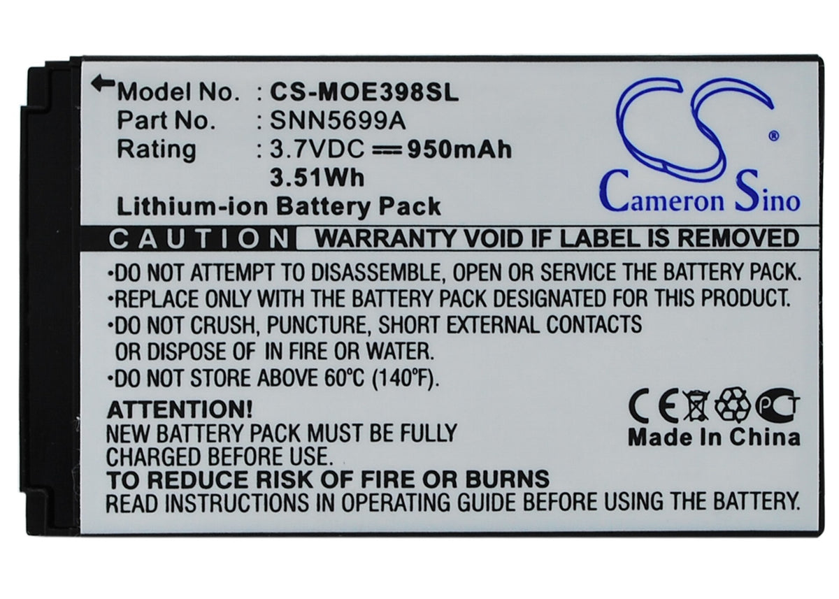 Replacement Battery for Motorola E398 – Mobile, SmartPhone – 950mAh / 3.7V