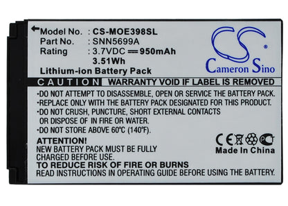 Replacement Battery for Motorola E398 – Mobile, SmartPhone – 950mAh / 3.7V