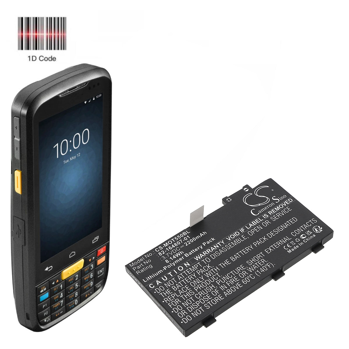 Replacement Battery for Symbol | Motorola | Zebra MC36 – Barcode Scanner – 2200mAh / 3.7V
