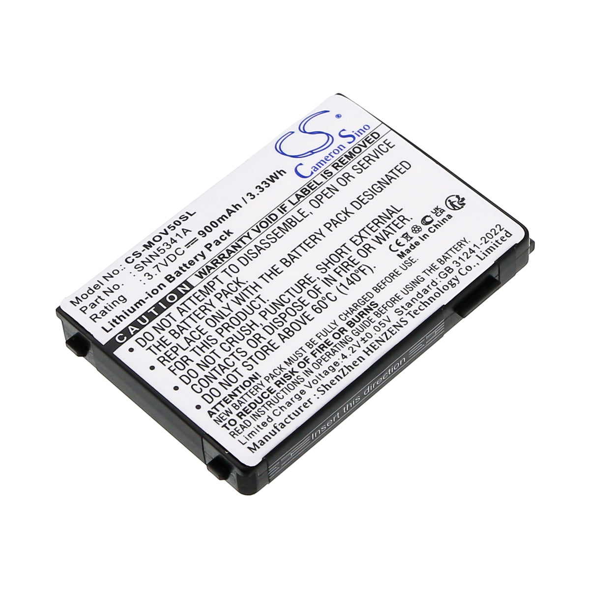 Replacement Battery for Motorola V2188 – Mobile, SmartPhone – 900mAh / 3.7V