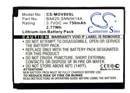 Replacement Battery for Motorola | NGM | Gateway V80 – Mobile, SmartPhone – 750mAh / 3.7V