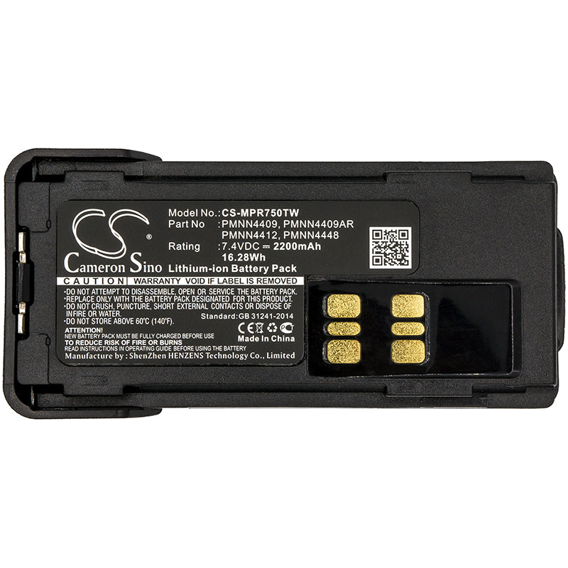 Replacement Battery for Motorola  APX2000 – Two-Way Radio – 2200mAh / 16.28Wh / 7.4V