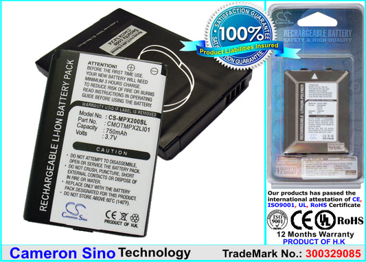 Replacement Battery for Motorola | OGO MPX200 – Mobile, SmartPhone – 750mAh / 3.7V