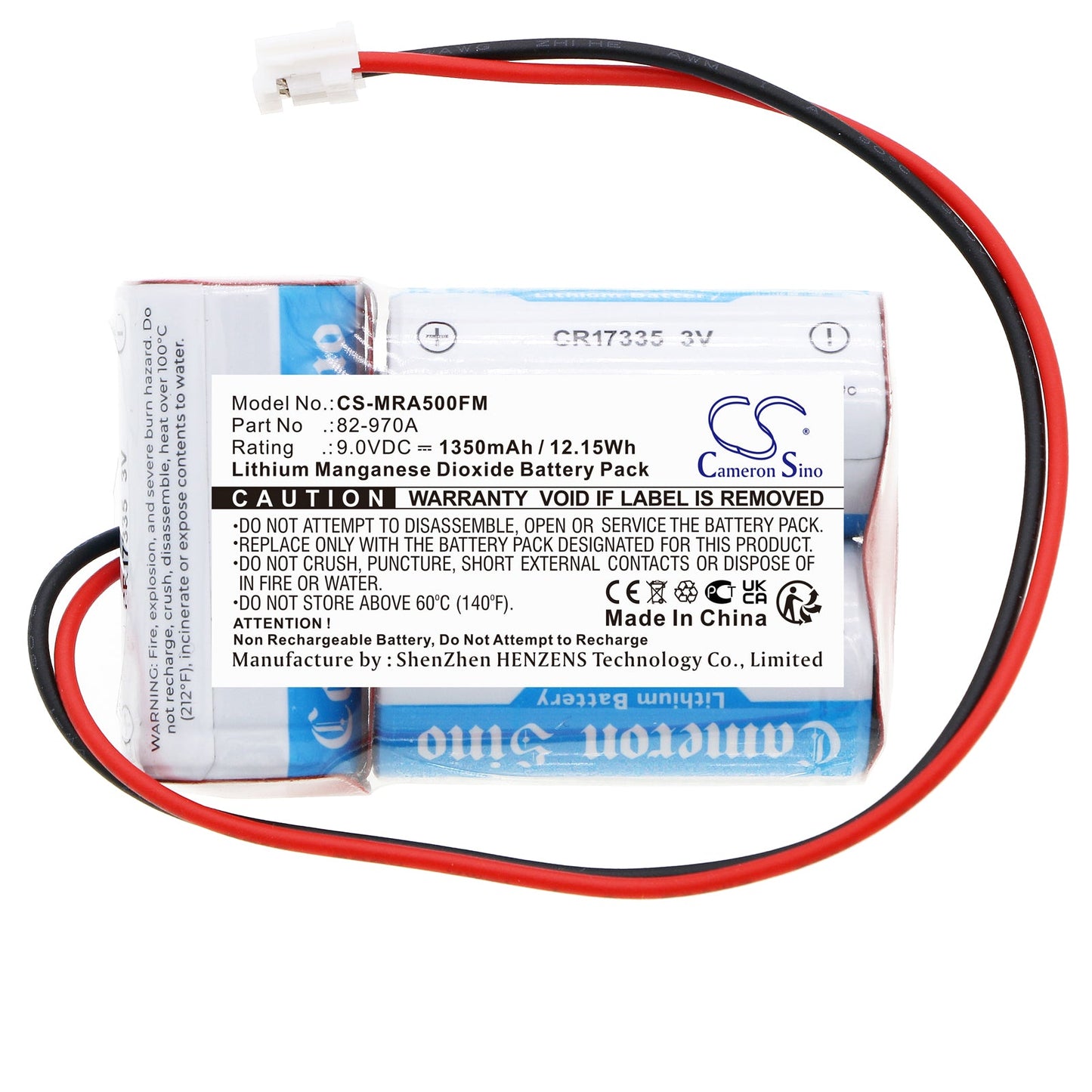 Replacement Battery for Kannda Marine  – Marine Safety & Flotation Devices – 1350mAh / 12.15Wh / 9.0V