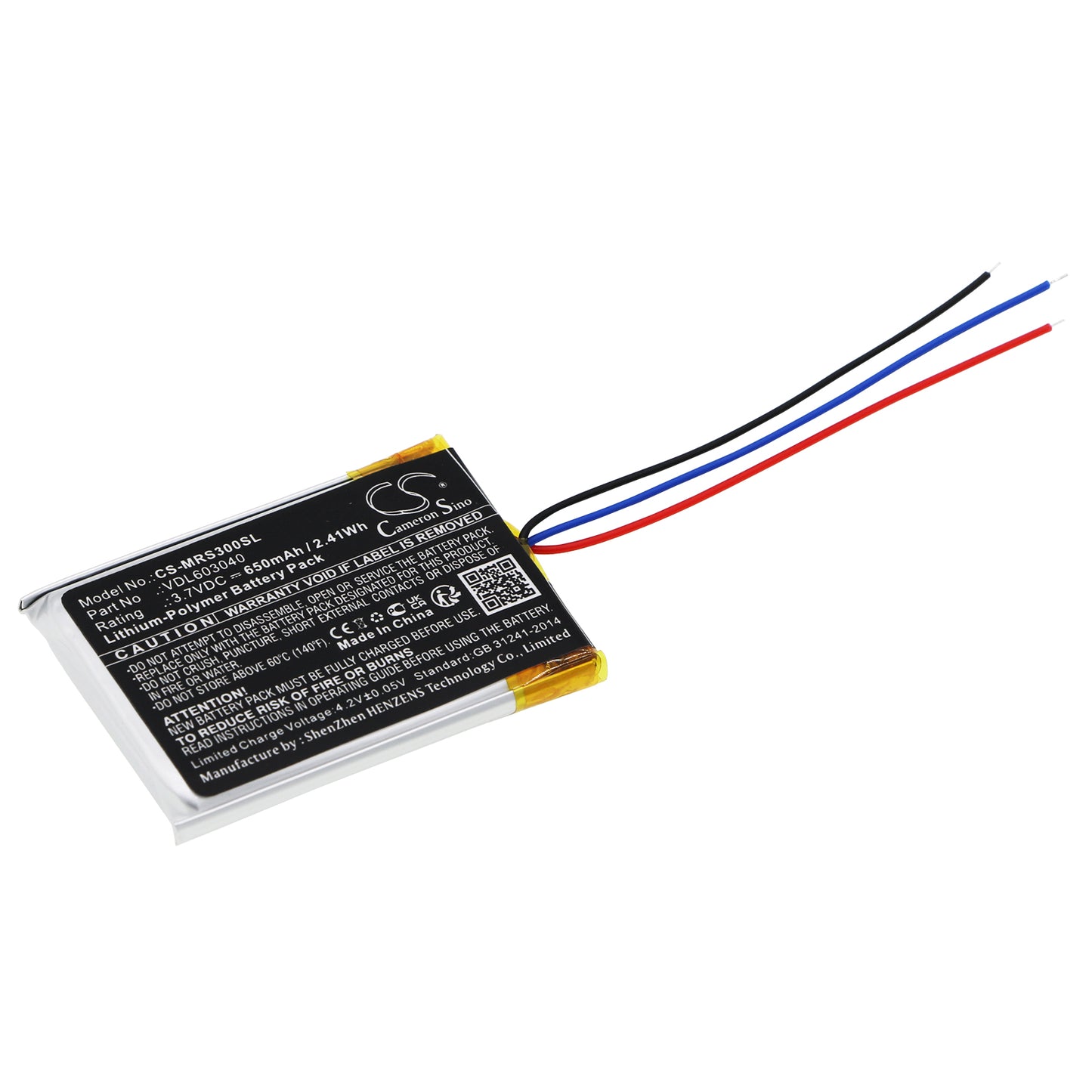Replacement Battery for Marshall Major II – Wireless Headset – 650mAh / 3.7V - image 1