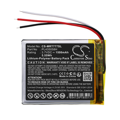 Replacement Battery for RoadMate 7771T-LMB – GPS, Navigator – 1500mAh / 3.7V - image 3