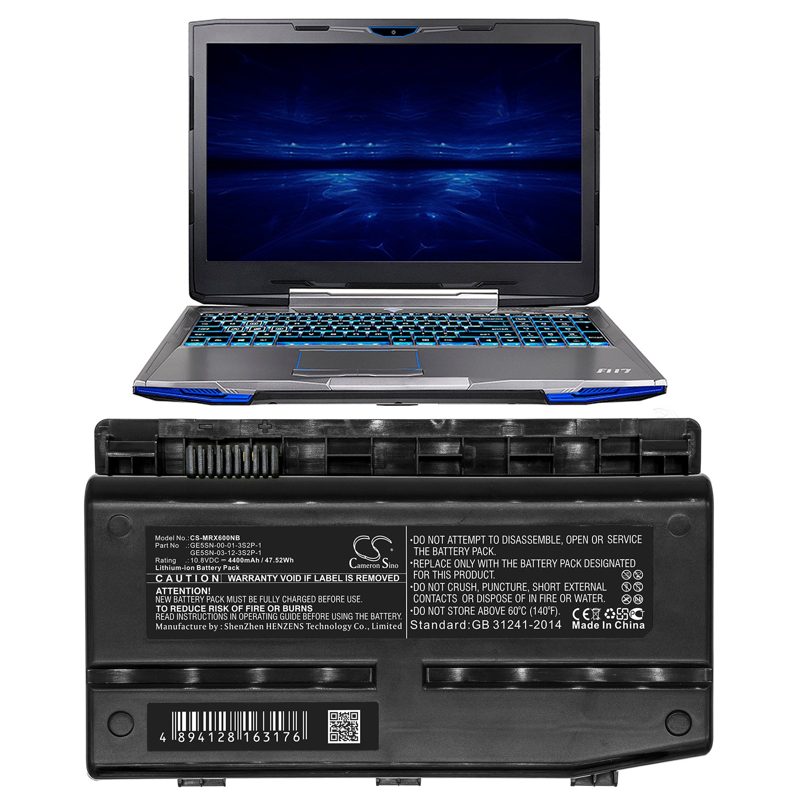 Replacement Battery for Shinelon | Vulcan | Mechrevo | Machenike | Terrans Force GE5S02 – Notebook, Laptop – 4400mAh / 10.8V - image 4
