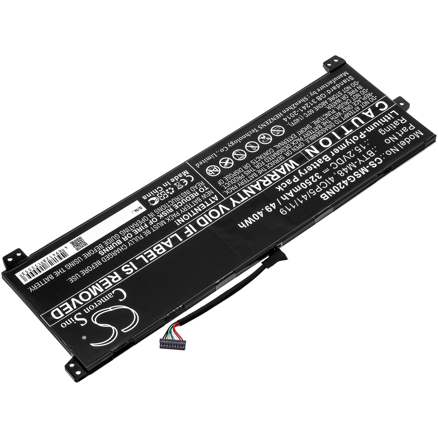 Replacement Battery for Mechrevo  i5 8250U 256GB – Notebook, Laptop – 3250mAh / 49.40Wh / 15.2V