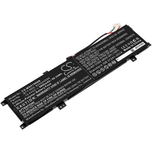 Replacement Battery for MSI Alpha 15 A3DDK – Notebook, Laptop – 5800mAh / 15.4V