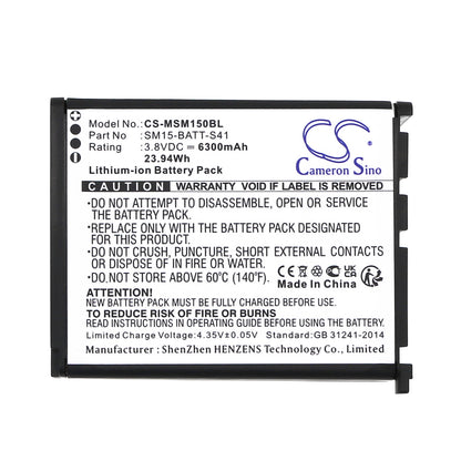 Replacement Battery for M3 Mobile SM15 – Barcode Scanner – 6300mAh / 3.8V