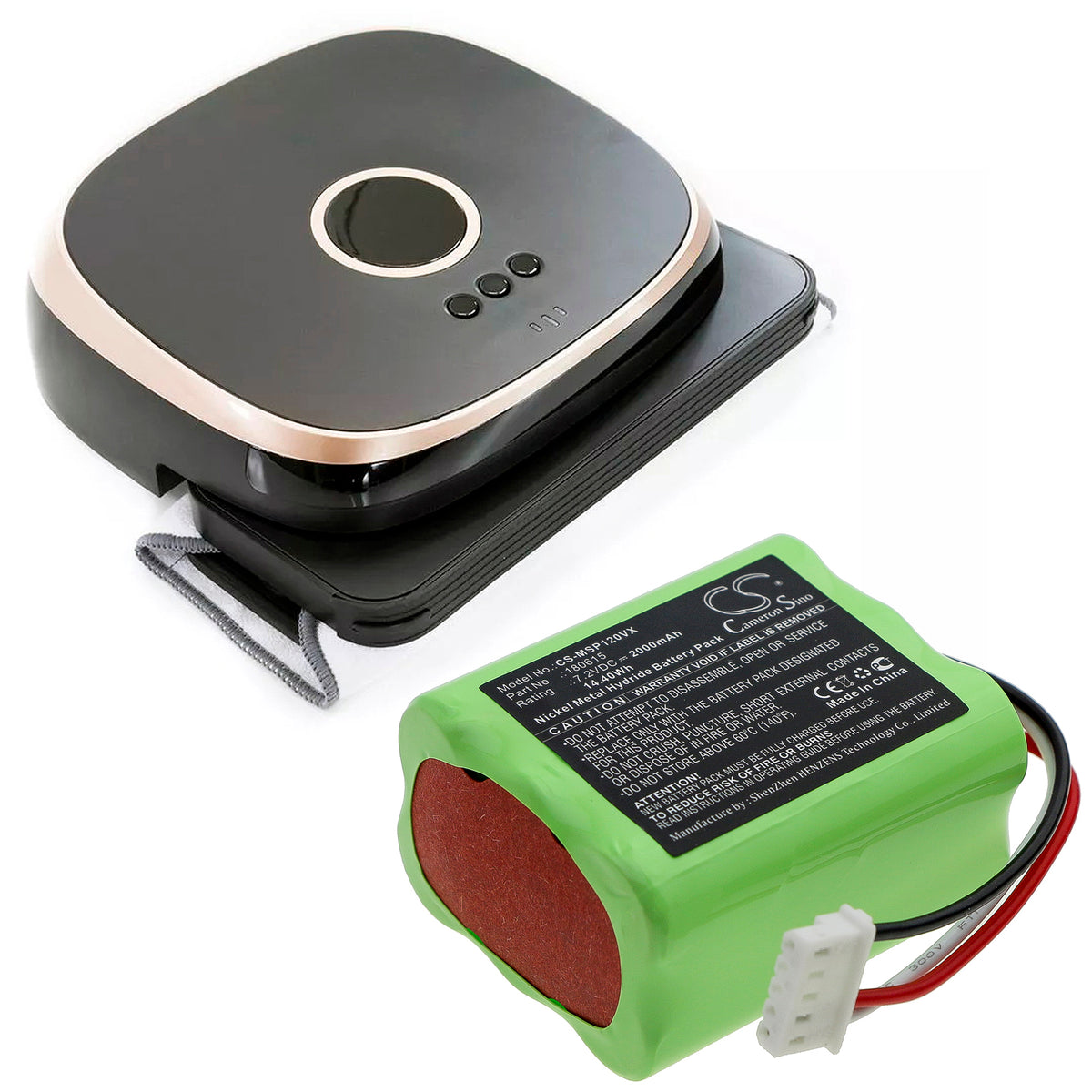 Replacement Battery for Mamibot Sweepur 120 – Vacuum – 2000mAh / 7.2V