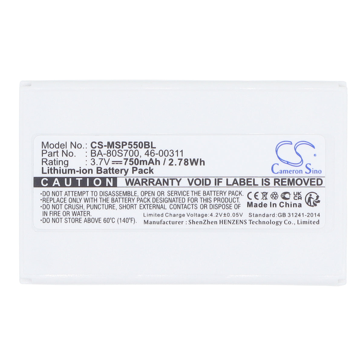 Replacement Battery for CipherLab | Metrologic 8001 – Barcode Scanner – 750mAh / 3.7V