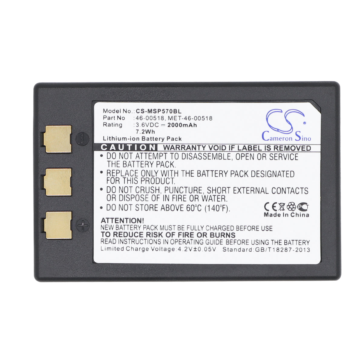 Replacement Battery for Metrologic SP5700 Optimus PDA – Barcode Scanner – 2000mAh / 3.6V