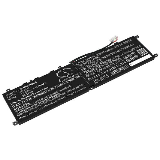 Replacement Battery for MSI GP66 – Notebook, Laptop – 4100mAh / 15.2V