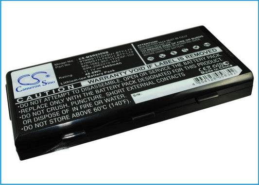 Replacement Battery for MSI  A5000 – Notebook, Laptop – 4400mAh / 11.1V