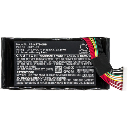 Replacement Battery for Eurocom | Hipaa | MSI | Terrans Force Tornado F5 SE – Notebook, Laptop – 5100mAh / 14.4V - image 3