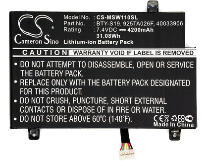 Replacement Battery for MSI Windpad 110 – Tablet – 4200mAh / 7.4V - image 5