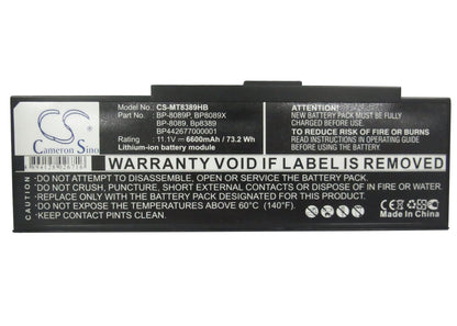 Replacement Battery for NEC  Versa E660 – Notebook, Laptop – 6600mAh / 73.26Wh / 11.1V