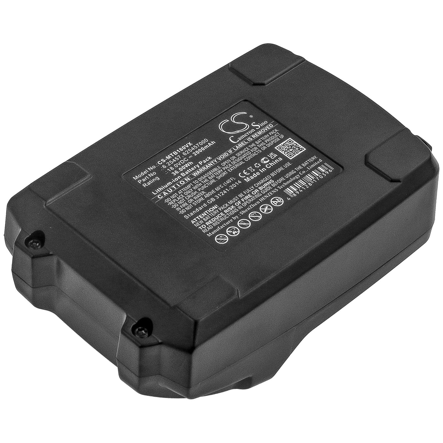 Replacement Battery for Metabo  160-5 18 LTX BL OF – Power Tools – 2000mAh / 36.00Wh / 18.0V