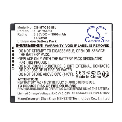 Replacement Battery for iMozen TC601 – Barcode Scanner – 3900mAh / 3.85V
