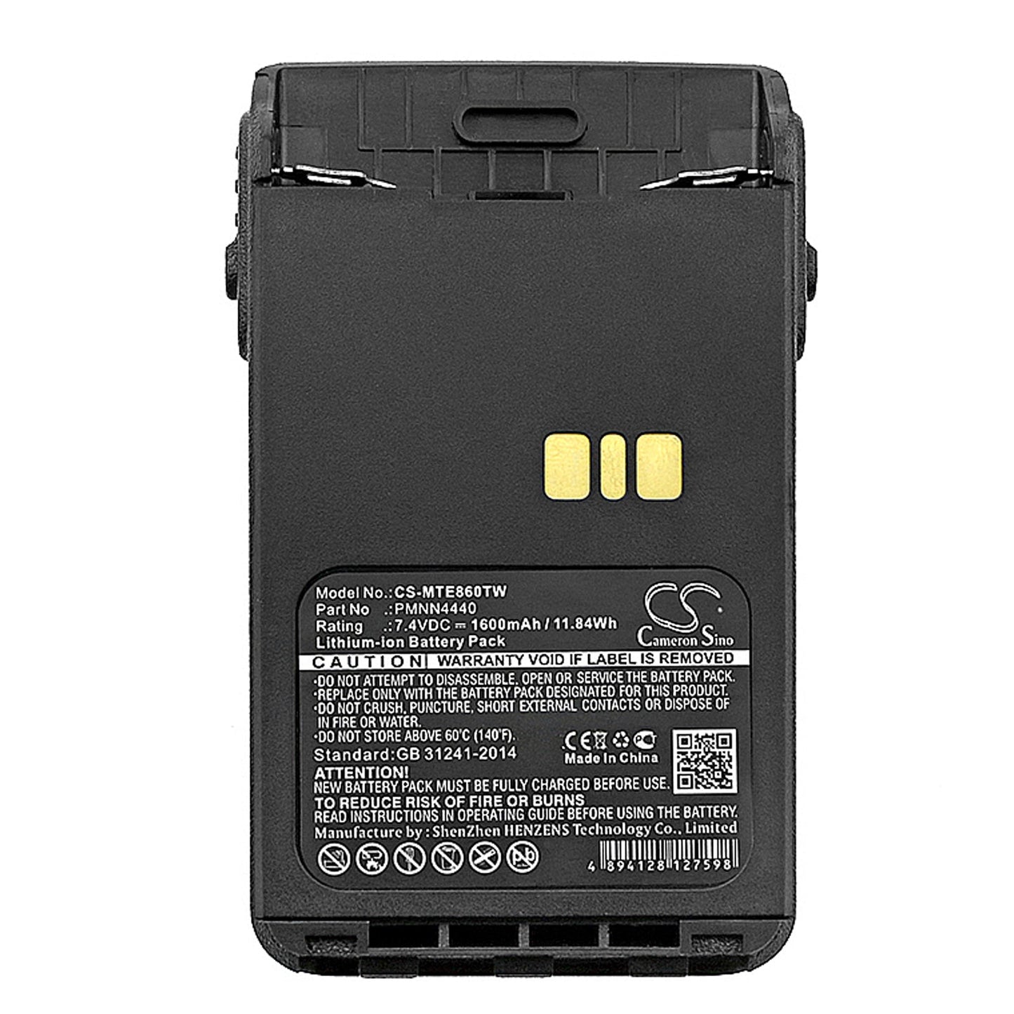 Replacement Battery for Motorola  DP3000e – Two-Way Radio – 1600mAh / 11.84Wh / 7.4V
